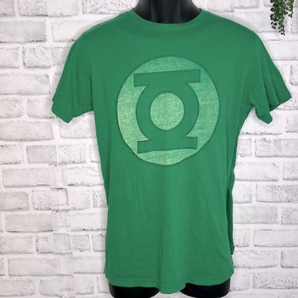 DC Marvel Comics Green Lantern Symbol Distressed T-Shirt Shirt Tee Size Medium - Picture 2 of 6